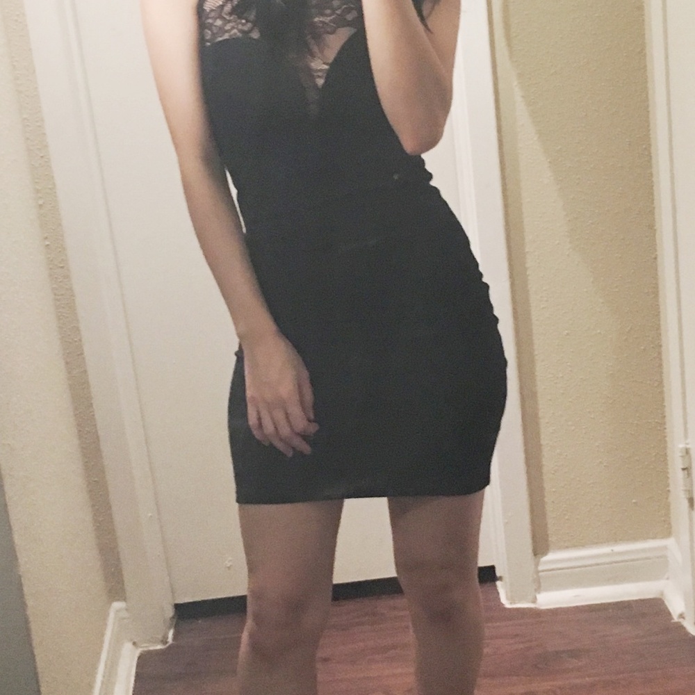 ASOS Petite Black Lace Dress